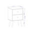 Table de chevet moderne Mid-Century à 2 tiroirs Liberty en brun rustique et blanc-1518745120