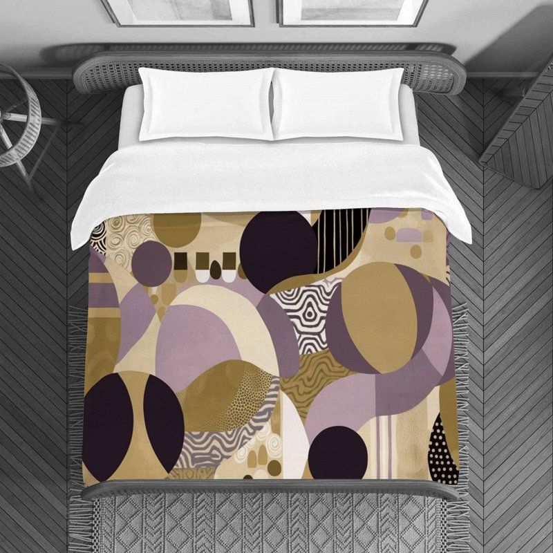 Funky Polyester Abstract Duvet Cover, Queen Duvet Cover