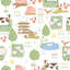 Tiny Tots 2 Farmland Animals Design 33' L x 21" W Wallpaper Roll-61778909