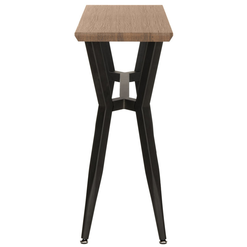 Andrew Black and Brown Rectangular Console Table