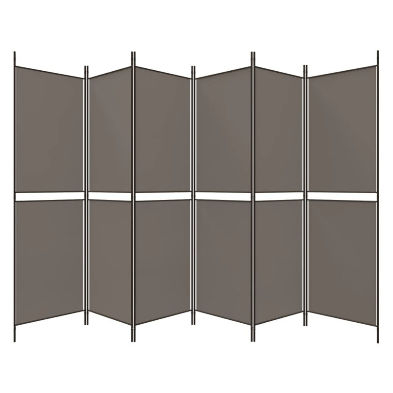 Cloison pliante Rikkea, Anthracite, 6, H 78,7 po x l 118,1 po