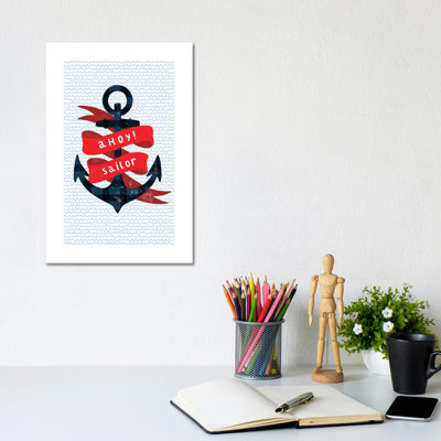Nautical Anchor by PaperPaintPixels - Wrapped Canvas Print
