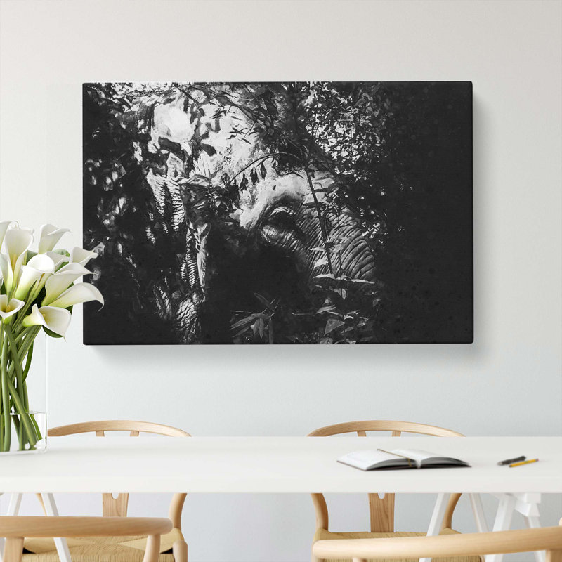 Elephant in the Trees - Wrapped Canvas, 50cm H x 76cm W x 3cm D