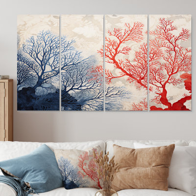 Rockett - CoralWall, art mural sur toile, 4 pièces
