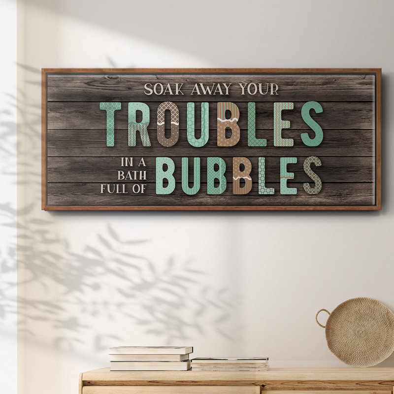 Troubles Bubbles - Toile encadrée, H 12 po x l 30 po