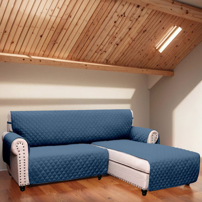 Housse de canapé réversible en forme de L - Housse de canapé modulaire Protection and Elegance