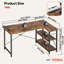 Aaleia Modular L-Shaped Stainless Steel Computer Desk with Built-In Electrical Outlet-558433675