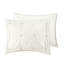 Édredon 3 pièces blanc avec broderie élastique très grand / très grand lit-121400065