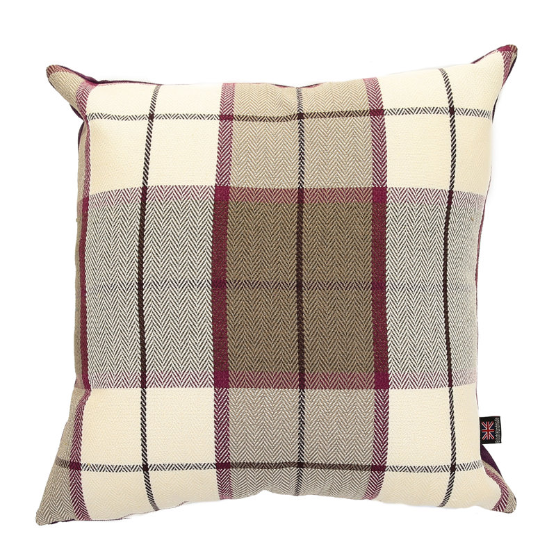 Chaisson Plaid Rectangular Cushion, Purple, 55cm x 55cm