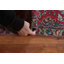 Tapis unique en laine noué à la main de style 1960S de 9 pi 8 po x 12 pi 2 po Huffins 1960