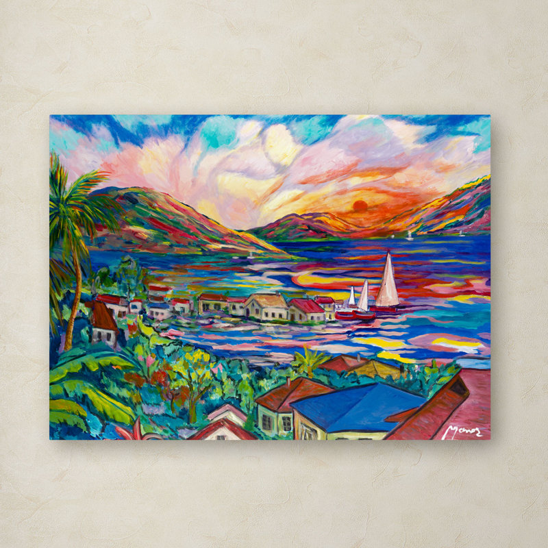 «Sunset», reproduction d'art sur toile, H 14 po x l 19 po x P 2 po
