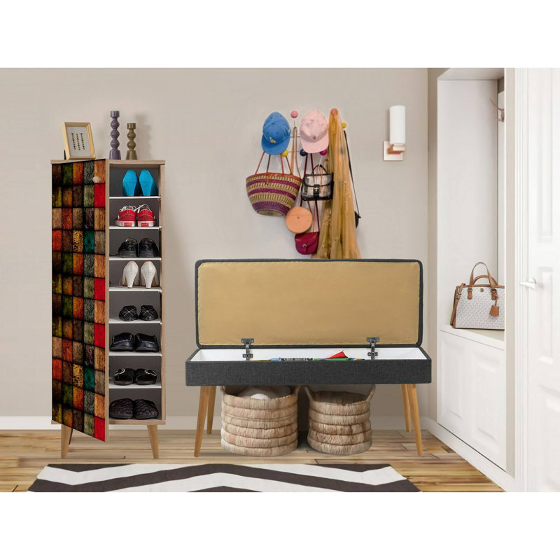 Artifore Hall Tree 50cm Wide, Oak/Anthracite