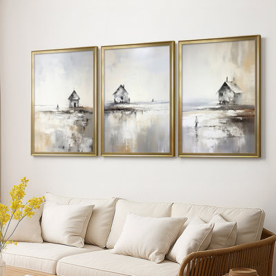 NAUTICAL Series DL  -Custom Framed  Wrapped Gallery Canvas - 3 Pieces