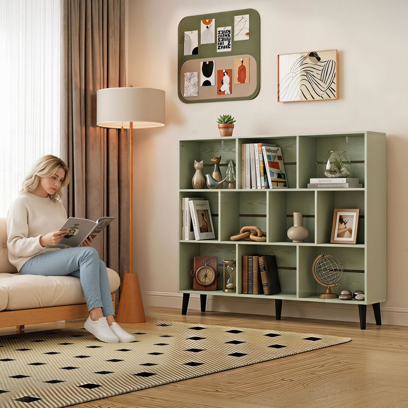 107cm H x 140cm W Bookcase, Light Green