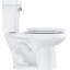 Toilette allongée deux pièces - Toilette allongée à hauteur confort de 17,5 po ADA pour salle de bain, chasse haute efficacité 1,28 GPF, siège à fermeture en douceur, toilettes à chasse latérale à pression latérale, emboîtement universel 12 po