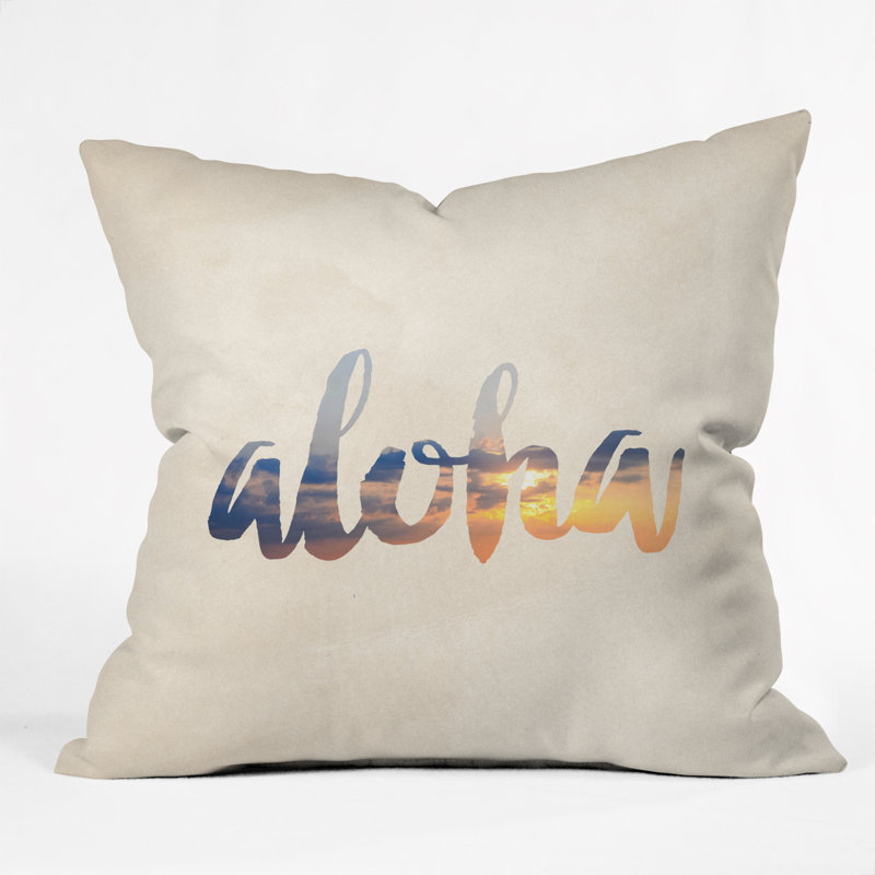 Coussin Aloha Hawaii, 26 po x 26 po