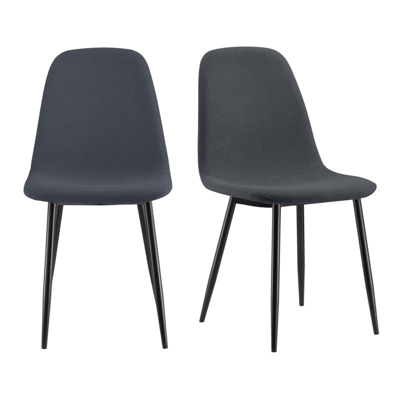 Cavell Upholstered Dining Chairs, Blue