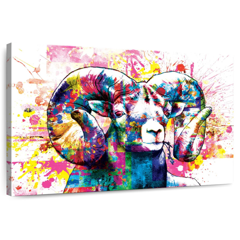Brampt Ram Paint Splash, 8" H x 12" W