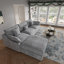 Canapé modulaire rembourré avec repose-pieds-110374991-110374990