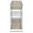 Grey 2 Drawers Home Bar Storage With Wine Rack