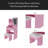 3-Color LED Vanity Mirror With Stool, Dressing Table For Bedroom, 2 Drawers & 5 Storage Cabinets (4 Open + 1 Hidden), Adjustable Lighting-2053480253