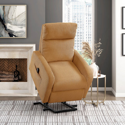 Fauteuil inclinable électrique en velours côtelé 1pc