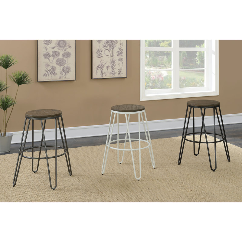 Gilland 26" Round Counter Stool, White