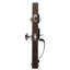Jeu poignées en cuivre creek avec verrou et bouton de porte à cylindre simple et rosette Heritage-23245215