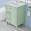 Meuble-lavabo autoportant moderne avec lavabo en céramique, tablette réglable et grand espace de rangement-83336578