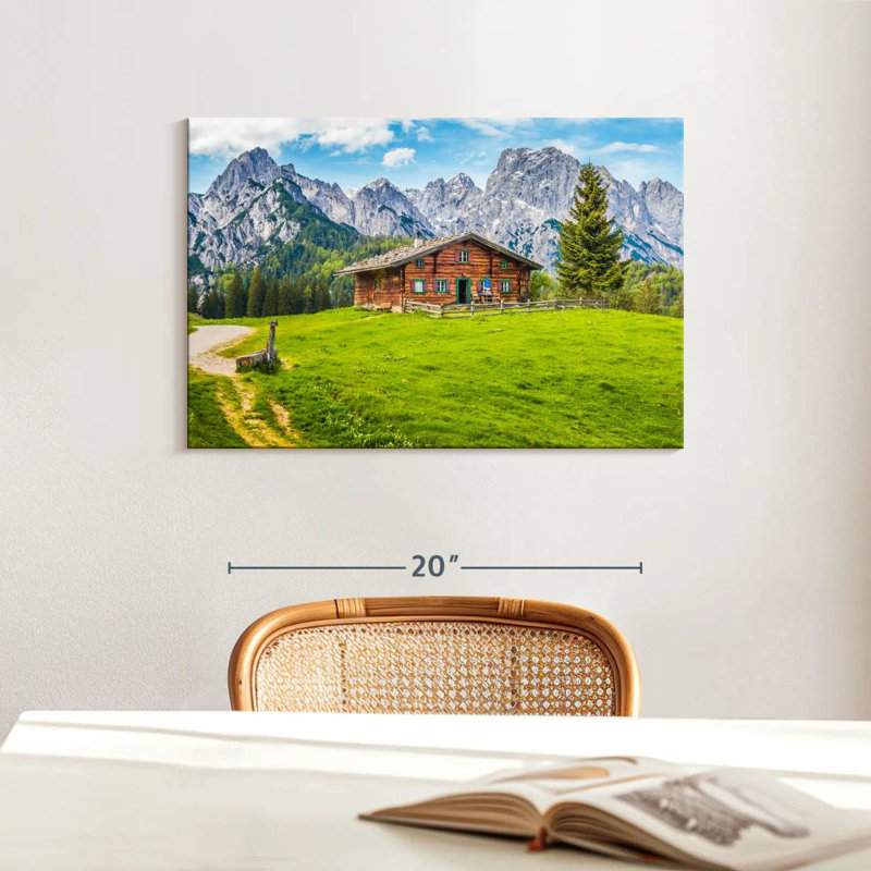 Alvord chalet dans les Alpes, H 16 po x l 24 po