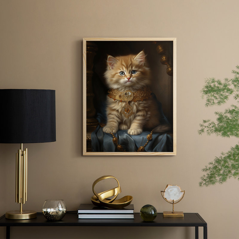 ANIMALS Series CXCV III, reproduction encadrée - bois massif, H 15 po x l 12 po