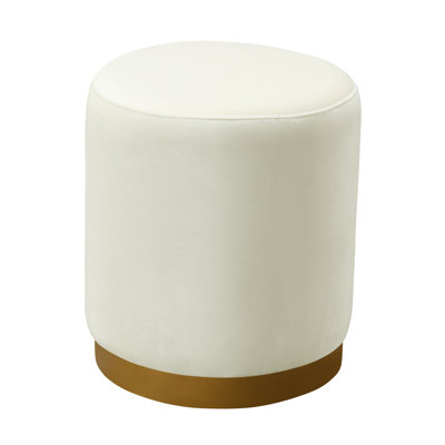 40.6cm Wide Velvet Round Standard Ottoman