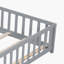 Lit plateforme Khrystina Shilu avec clôture et porte pour enfants-331715307