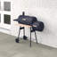 Rick Large Charcoal Barbecue Grill with Offset Smoker, Black