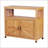 Wooden Patio Bar Table Set With Storage