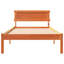 Bed Frame With Headboard & LED - Wax Brown, Solid Pine Wood.-445762824