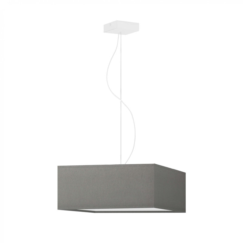 Debarata 1 - Light Square/Rectangle Pendant, Grey, White