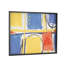 Cole et toile grise rectangulaire à blocs de couleurs géométriques multicolores, art mural encadré noir