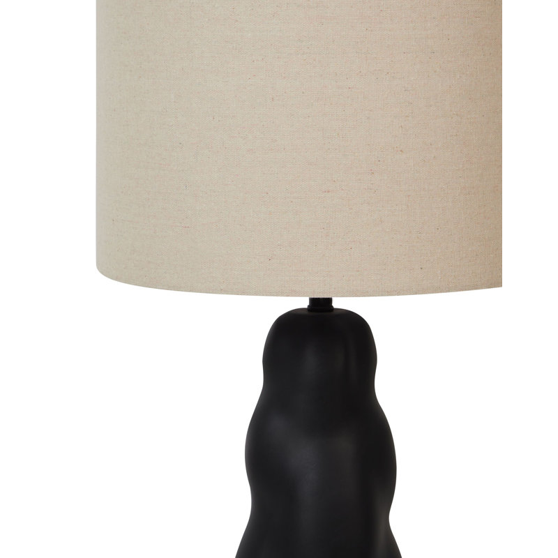 Cirila Beige Table Lamp, Black