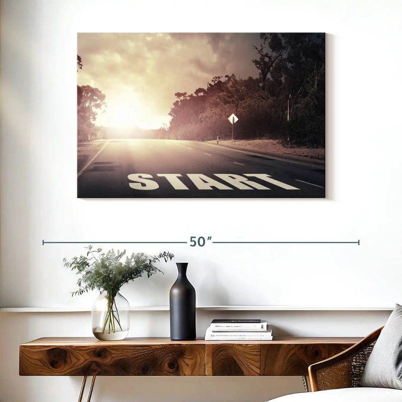 Tergel Start Road Typography, 26" H x 39" W
