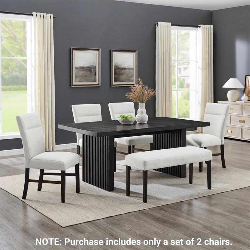 Madison Contemporary Upholstered Dining Chairs,2pc