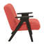 Chaise d'appoint de style moderne avec sièges corail et bois-431173716