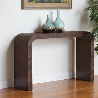 Branson Console Table with Waterfall Design in Brown for Hallway, 31.16" H X 50.95" W X 13.62" D