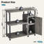 Étagère de boulanger standard Auxvasse 35,4 po avec micro-ondes-568241245