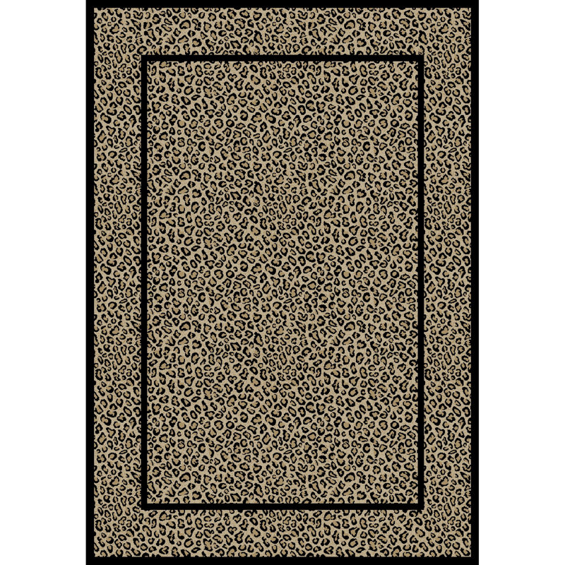 Tapis noir / beige Edmont, Rectangle 3 pi 11 po x 5 pi 7 po