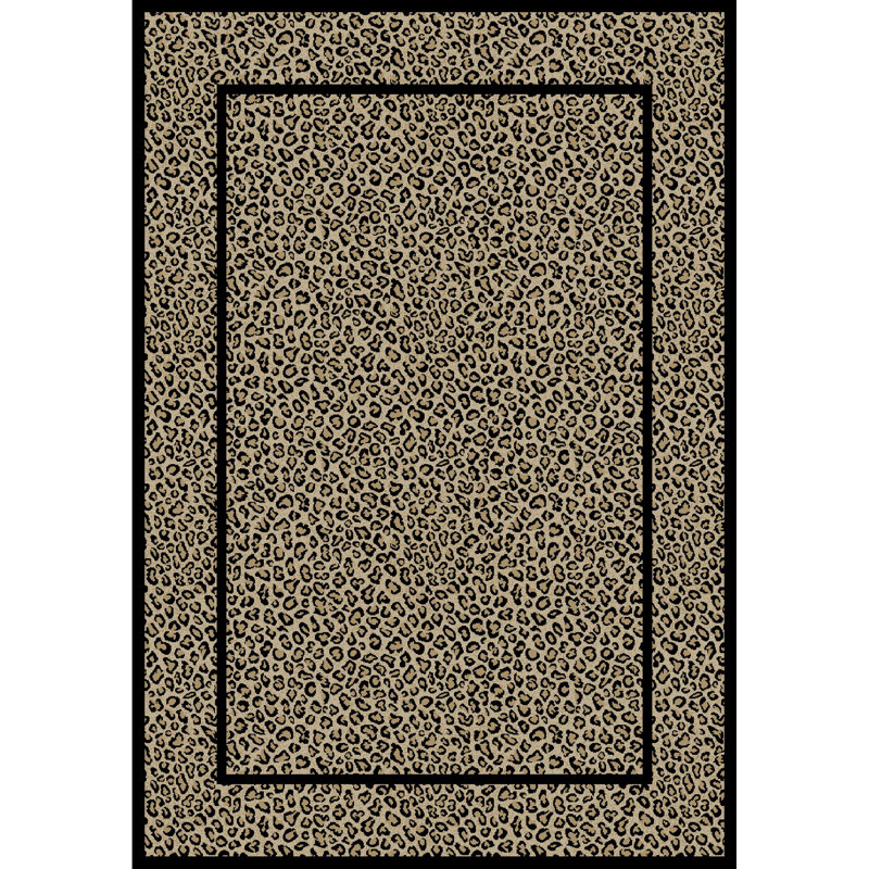 Tapis noir / beige Edmont, Rectangle 7 pi 10 po x 9 pi 10 po