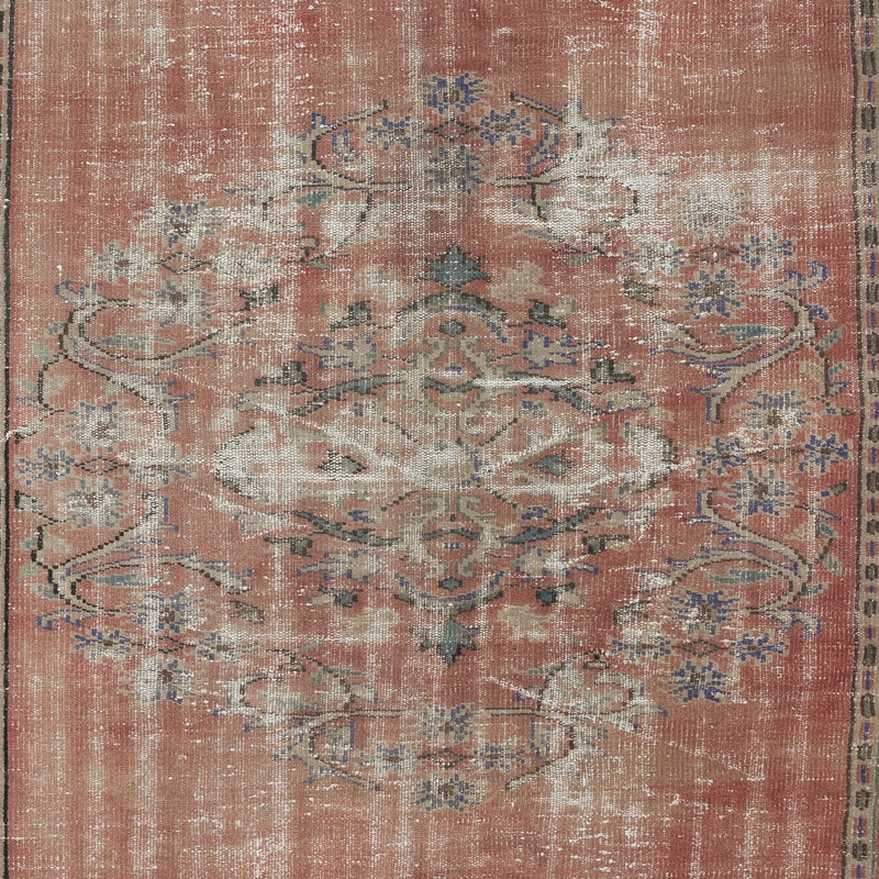 Tapis unique de village rétro, ca 1960, tapis tribal turc fait à la main