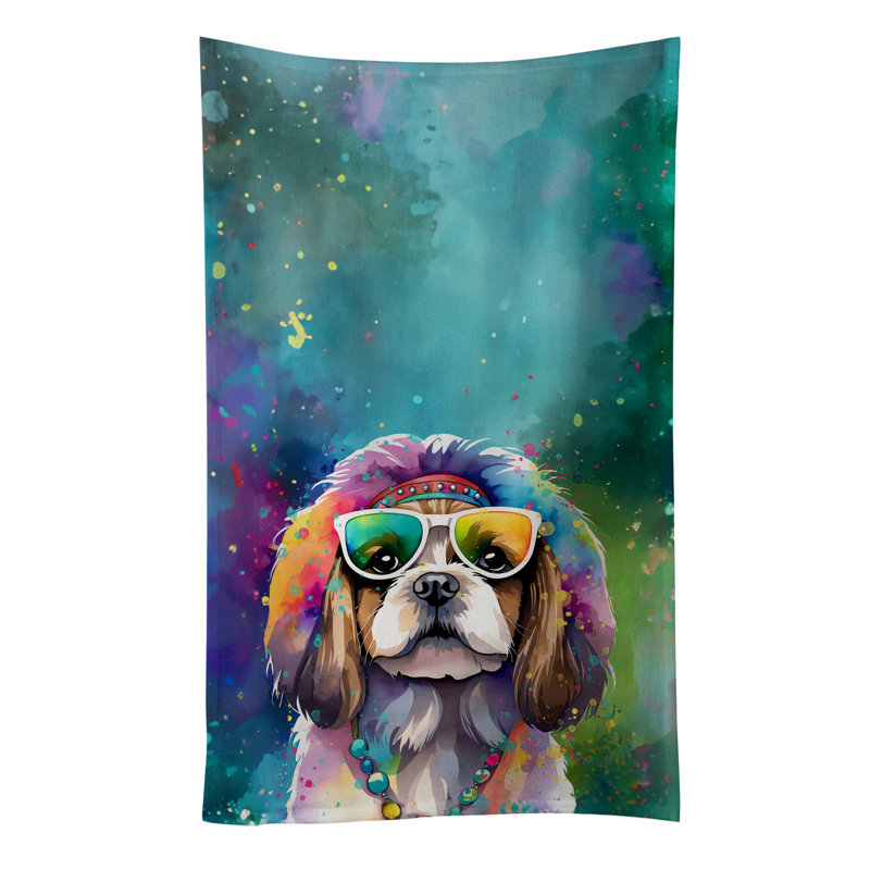 Shih Tzu Hippie Dawg Kitchen Towel