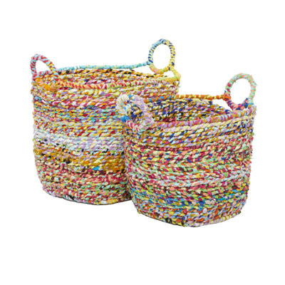 Ensemble de 2 paniers en tissu