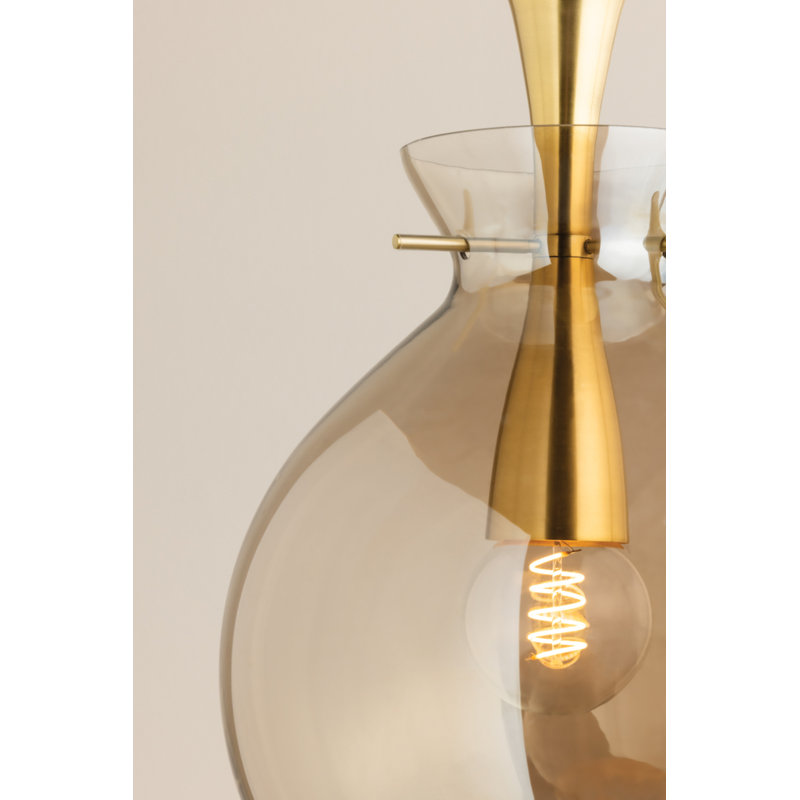 Luminaire suspendu large en laiton vieilli 1 lumière Mitzi Benita, 15W, H 72 po x l 12 po x P 12 po